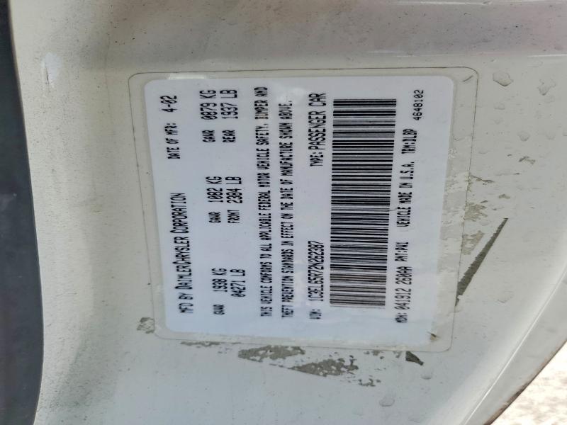Продажа на аукционе авто 2002 Chrysler Sebring, vin: 1C3EL65R72N262387, номер лота: 45828296