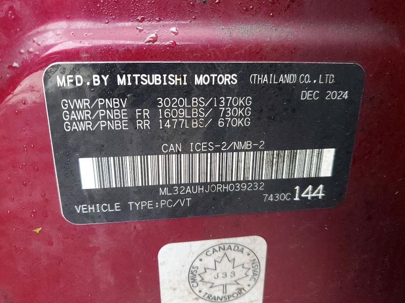 Aukcja sprzedaży 2024 Mitsubishi Mirage, vin: ML32AUHJ0RH039232, numer aukcji: 47440756