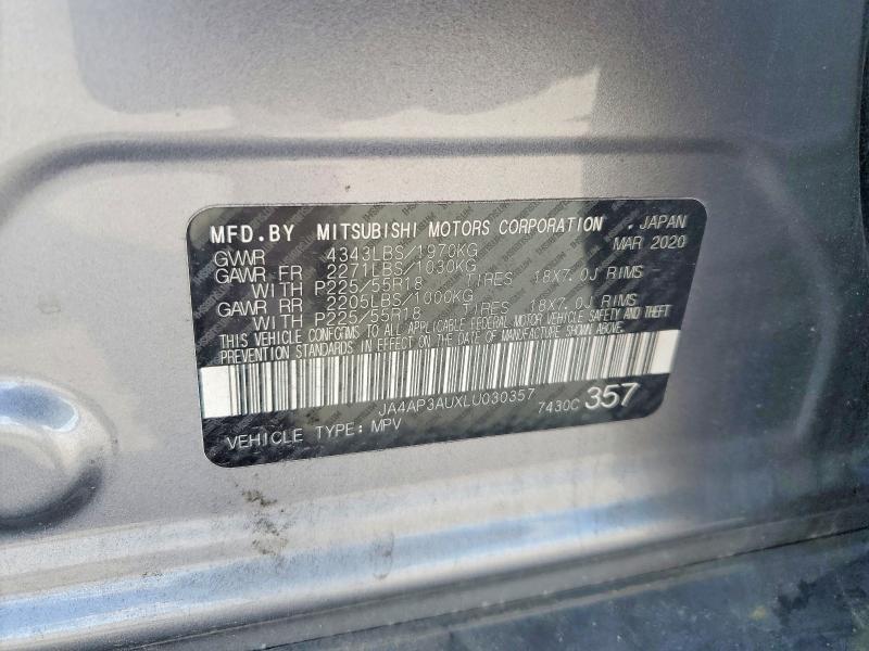 Продаж на аукціоні авто 2020 Mitsubishi Outlander Sport, vin: JA4AP3AUXLU030357, номер лоту: 46650806