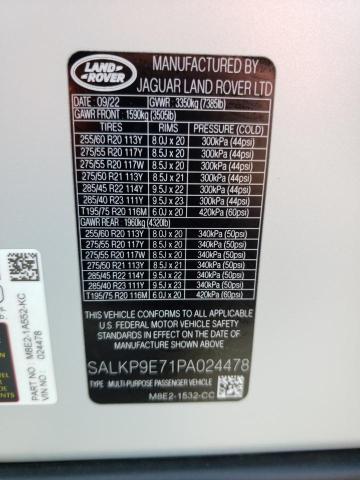 Auction sale of the 2023 Land Rover Range Rover Se, vin: SALKP9E71PA024478, lot number: 49700153