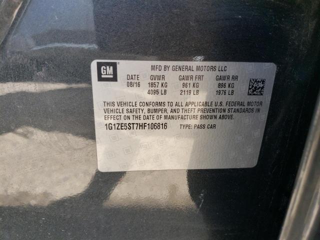 48226383 :رقم المزاد ، 1G1ZE5ST7HF106816 vin ، 2017 Chevrolet Malibu Lt مزاد بيع