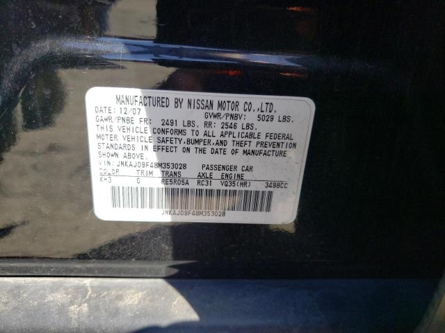 Aukcja sprzedaży 2008 Infiniti Ex35 Base, vin: JNKAJ09F48M353028, numer aukcji: 48091483