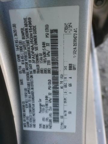 48297813 :رقم المزاد ، 3FADP4AJ5GM154969 vin ، 2016 Ford Fiesta S مزاد بيع