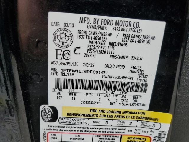 2013 Ford F150 Supercrew მანქანა იყიდება აუქციონზე, vin: 1FTFW1ET6DFC01471, აუქციონის ნომერი: 49829073