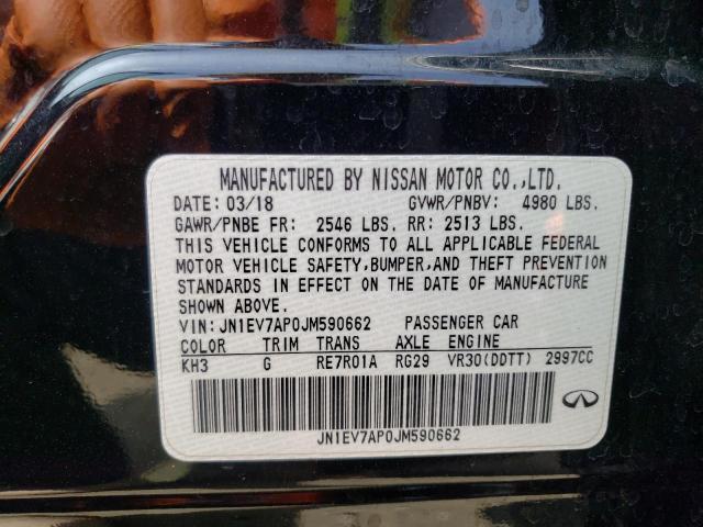 Aukcja sprzedaży 2018 Infiniti Q50 Luxe, vin: JN1EV7AP0JM590662, numer aukcji: 49227623