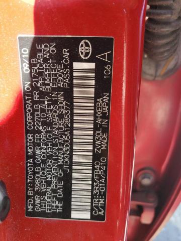 49193833 :رقم المزاد ، JTDKN3DU5A1285377 vin ، 2010 Toyota Prius مزاد بيع