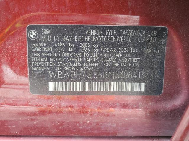 2011 Bmw 328 I მანქანა იყიდება აუქციონზე, vin: WBAPH7G55BNM58413, აუქციონის ნომერი: 49323683