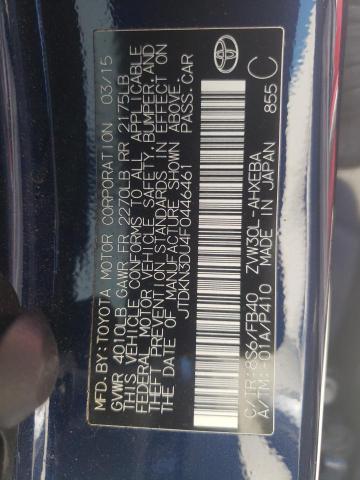 Aukcja sprzedaży 2015 Toyota Prius, vin: JTDKN3DU4F0446461, numer aukcji: 46089513
