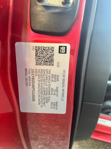 48516293 :رقم المزاد ، 1G1YB2D45P5115026 vin ، 2023 Chevrolet Corvette Stingray 2lt مزاد بيع