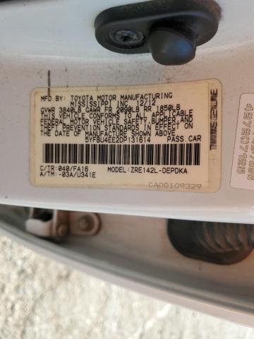 Aukcja sprzedaży 2013 Toyota Corolla Base, vin: 5YFBU4EE2DP131614, numer aukcji: 50104203