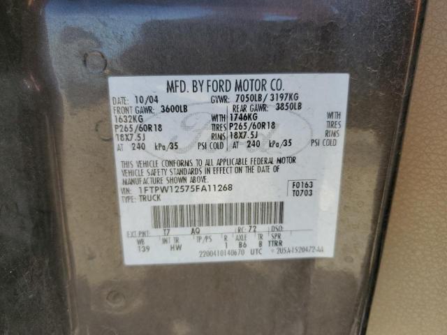 Продаж на аукціоні авто 2005 Ford F150 Supercrew, vin: 1FTPW12575FA11268, номер лоту: 49855993