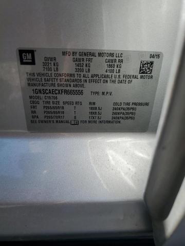 48100393 :رقم المزاد ، 1GNSCAECXFR665556 vin ، 2015 Chevrolet Tahoe C1500  Ls مزاد بيع