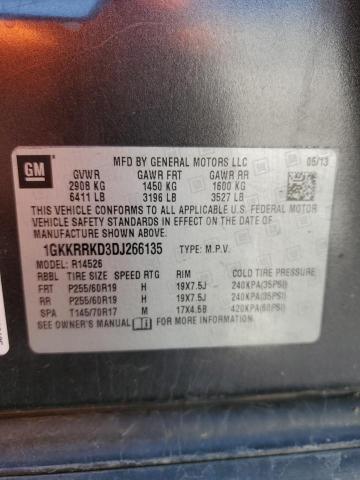 Aukcja sprzedaży 2013 Gmc Acadia Slt-1, vin: 1GKKRRKD3DJ266135, numer aukcji: 49800883