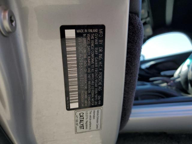 50272703 :رقم المزاد ، WP0CA2986XU632387 vin ، 1999 Porsche Boxster مزاد بيع