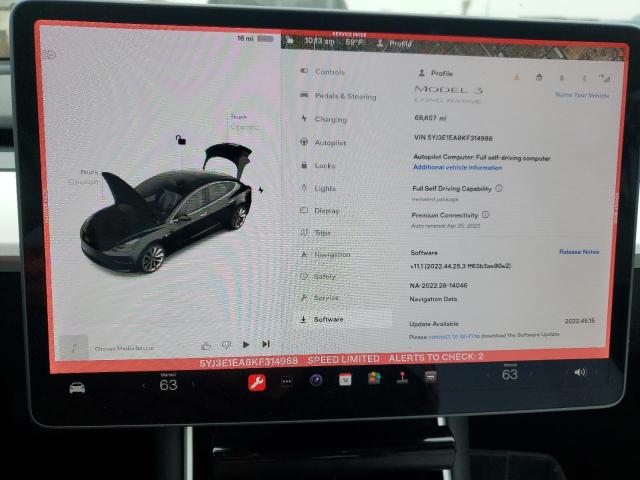47470683 :رقم المزاد ، 5YJ3E1EA8KF314988 vin ، 2019 Tesla Model 3 مزاد بيع