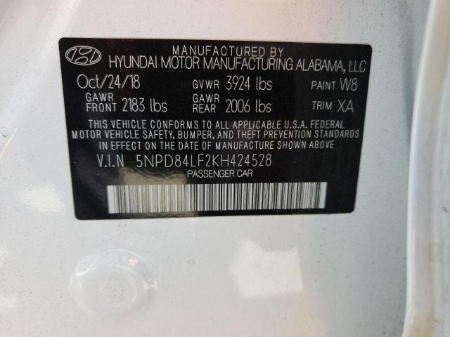 Aukcja sprzedaży 2019 Hyundai Elantra Sel, vin: 5NPD84LF2KH424528, numer aukcji: 48606243