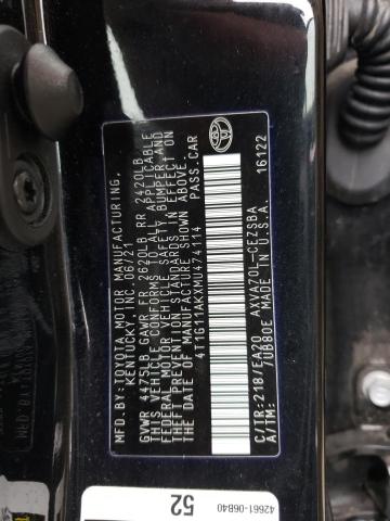 Продажа на аукционе авто 2021 Toyota Camry Se, vin: 4T1G11AKXMU474114, номер лота: 48725583