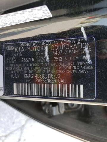Auction sale of the 2016 Kia Optima Lx, vin: KNAGT4L31G5116790, lot number: 48337073