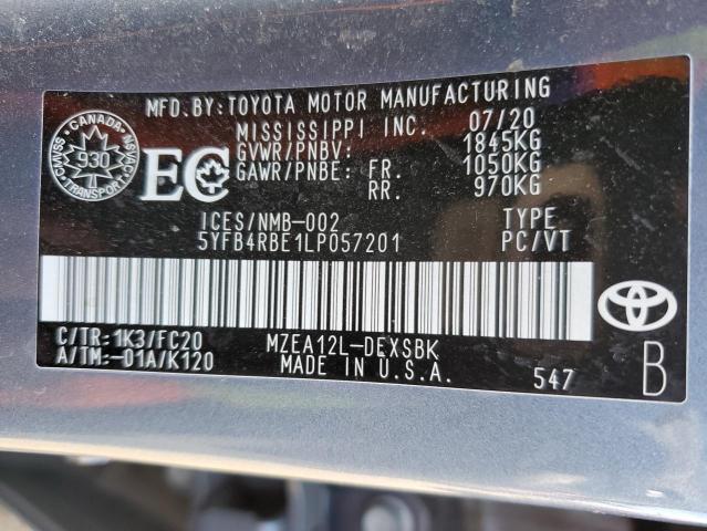 Aukcja sprzedaży 2020 Toyota Corolla Se, vin: 5YFB4RBE1LP057201, numer aukcji: 49696943