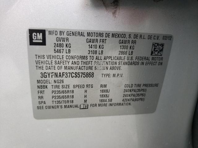 Продаж на аукціоні авто 2012 Cadillac Srx Luxury Collection, vin: 3GYFNAE37CS575868, номер лоту: 49168223