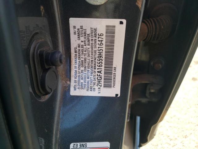 Aukcja sprzedaży 2009 Honda Civic Lx, vin: 2HGFA16559H516476, numer aukcji: 48174763