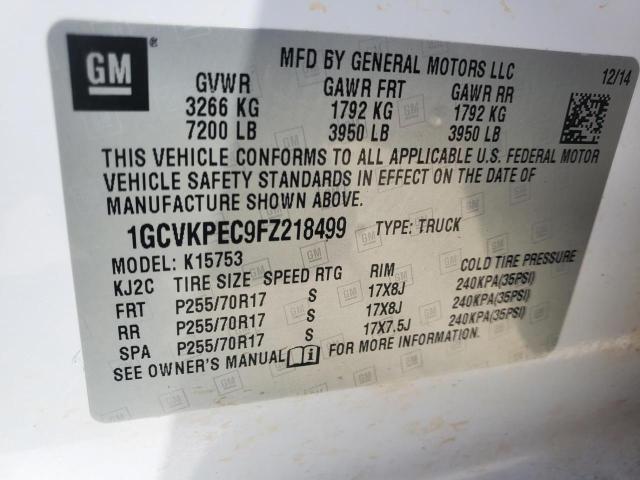 2015 Chevrolet Silverado K1500 მანქანა იყიდება აუქციონზე, vin: 1GCVKPEC9FZ218499, აუქციონის ნომერი: 50482373