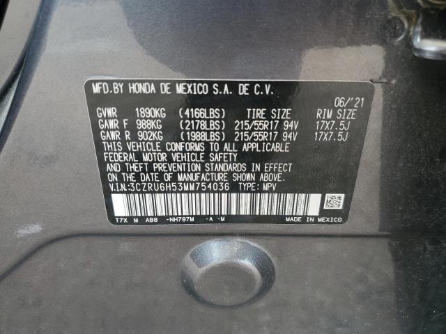 Продажа на аукционе авто 2021 Honda Hr-v Ex, vin: 3CZRU6H53MM754036, номер лота: 48128183