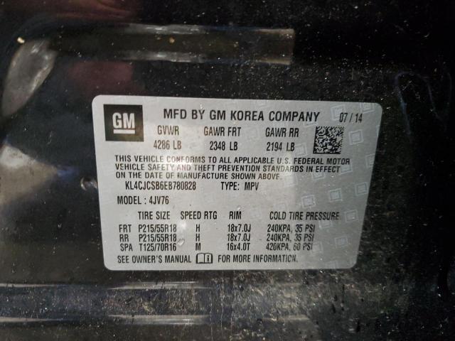 50056763 :رقم المزاد ، KL4CJCSB6EB780828 vin ، 2014 Buick Encore مزاد بيع