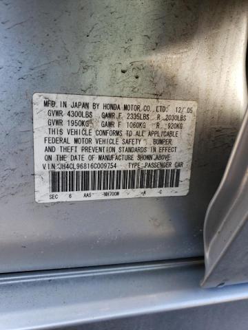 49806323 :رقم المزاد ، JH4CL96816C009754 vin ، 2006 Acura Tsx مزاد بيع