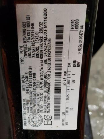 2015 Ford Fiesta Se მანქანა იყიდება აუქციონზე, vin: 3FADP4BJXFM116280, აუქციონის ნომერი: 48429873