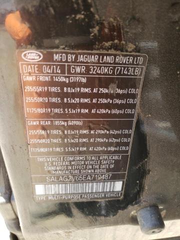 2014 Land Rover Lr4 Hse მანქანა იყიდება აუქციონზე, vin: SALAG2V65EA719487, აუქციონის ნომერი: 49353023