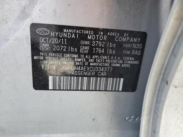 Aukcja sprzedaży 2012 Hyundai Elantra Gls, vin: KMHDH4AEXCU334377, numer aukcji: 47486563