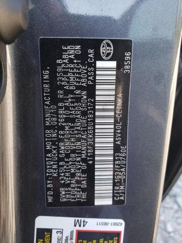 Aukcja sprzedaży 2011 Toyota Camry, vin: 4T1BF3EK6BU183172, numer aukcji: 49381603