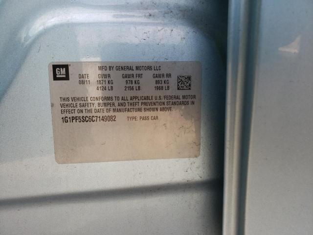 2012 Chevrolet Cruze Lt მანქანა იყიდება აუქციონზე, vin: 1G1PF5SC6C7149082, აუქციონის ნომერი: 49686633
