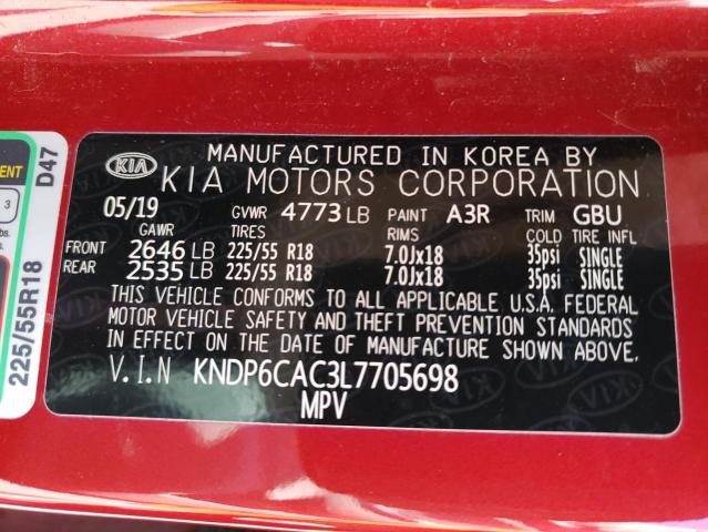 Aukcja sprzedaży 2020 Kia Sportage S, vin: KNDP6CAC3L7705698, numer aukcji: 50381163