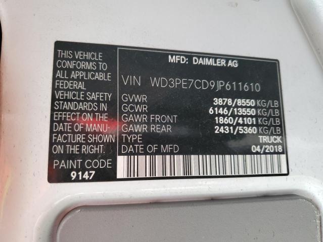 Aukcja sprzedaży 2018 Mercedes-benz Sprinter 2500, vin: WD3PE7CD9JP611610, numer aukcji: 49212113
