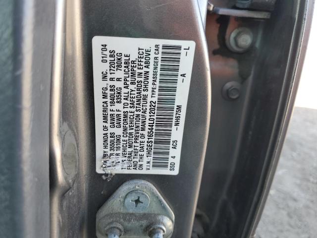 Продаж на аукціоні авто 2004 Honda Civic Lx, vin: 1HGES16544L012022, номер лоту: 49560313