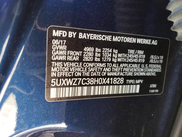 48482223 :رقم المزاد ، 5UXWZ7C38H0X41828 vin ، 2017 Bmw X3 Sdrive28i مزاد بيع