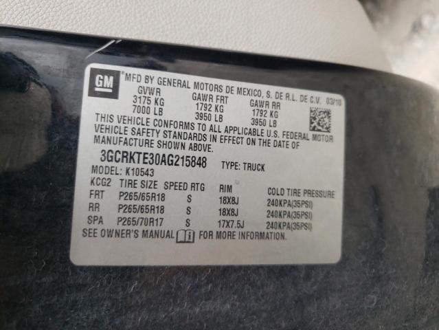 Aukcja sprzedaży 2010 Chevrolet Silverado K1500 Ltz, vin: 3GCRKTE30AG215848, numer aukcji: 48835053