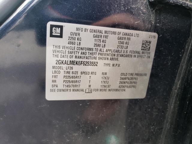 Продаж на аукціоні авто 2015 Gmc Terrain Sle, vin: 2GKALMEK6F6253552, номер лоту: 49369863