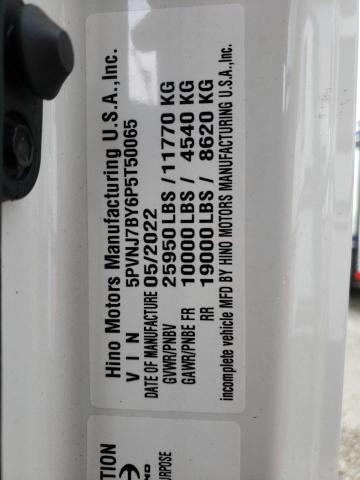2023 Hino 258/268 მანქანა იყიდება აუქციონზე, vin: 5PVNJ7BY6P5T50065, აუქციონის ნომერი: 43057223