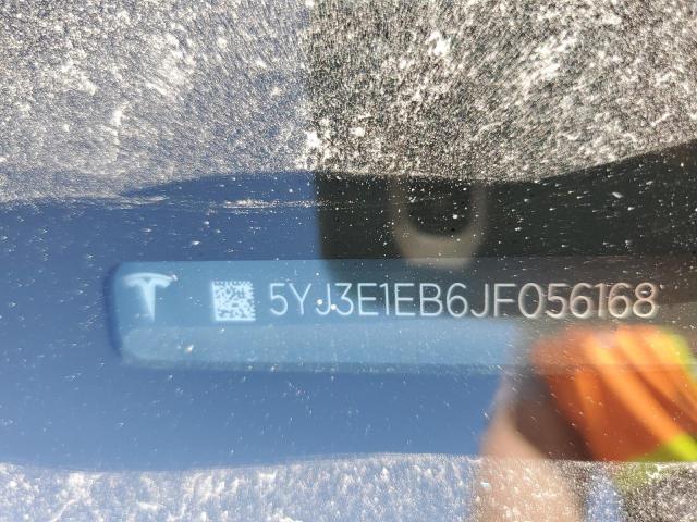 2018 Tesla Model 3 მანქანა იყიდება აუქციონზე, vin: 5YJ3E1EB6JF056168, აუქციონის ნომერი: 49669873