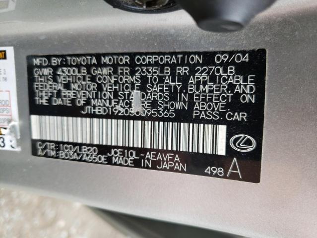 Aukcja sprzedaży 2005 Lexus Is 300, vin: JTHBD192050095365, numer aukcji: 49876673