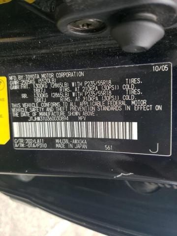 Aukcja sprzedaży 2006 Lexus Rx 400, vin: JTJHW31U360030894, numer aukcji: 49759053