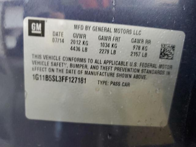 Aukcja sprzedaży 2015 Chevrolet Malibu Ls, vin: 1G11B5SL3FF127181, numer aukcji: 49790993