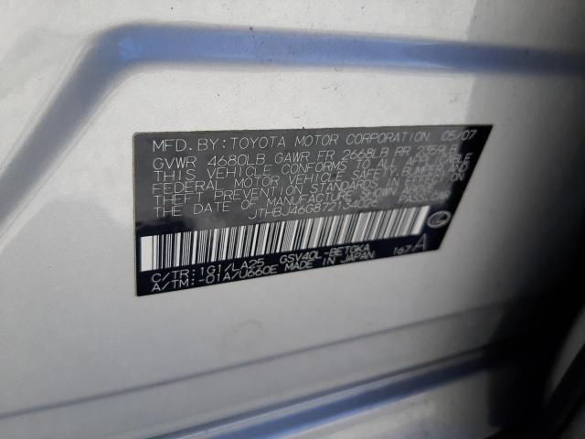 44615993 :رقم المزاد ، JTHBJ46G872134026 vin ، 2007 Lexus Es 350 مزاد بيع