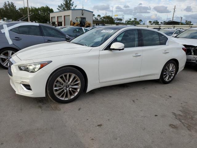 2021 Infiniti Q50 Luxe მანქანა იყიდება აუქციონზე, vin: JN1EV7BPXMM704878, აუქციონის ნომერი: 47938453