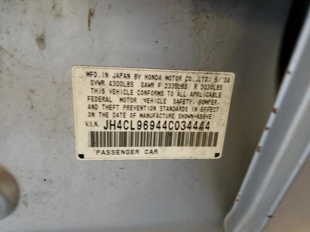 Aukcja sprzedaży 2004 Acura Tsx, vin: JH4CL96944C034444, numer aukcji: 49949413
