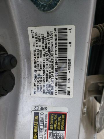 2008 Honda Civic Ex მანქანა იყიდება აუქციონზე, vin: 1HGFA16898L039448, აუქციონის ნომერი: 49332113