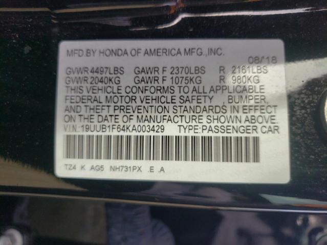 2019 Acura Tlx Technology მანქანა იყიდება აუქციონზე, vin: 19UUB1F64KA003429, აუქციონის ნომერი: 47989593